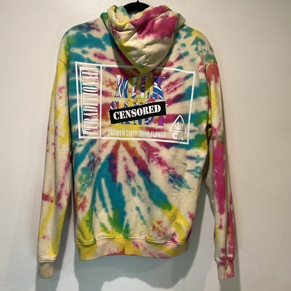 TRADITIONAL MILKS CENSORED OVERSIZED HOODIE SIZE SMALL